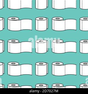 roll of toilet paper seamless pattern vector illustration EPS10 Stock Vector