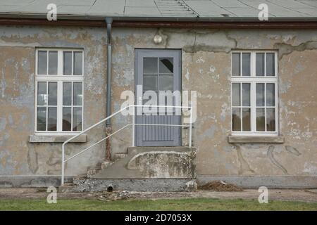 Sachsenhausen, Oranienburg, Germany - July 13, 2017: Jewish barracks and museum in Sachsenhausen nazi camp. About 200,000 people passed through Sachse Stock Photo