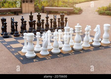 Big street chess pieces stock image. Image of large - 191891493