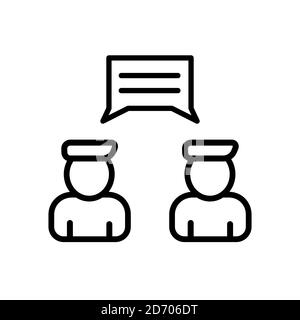 Two interlocutors with general chat icon vector eps Stock Vector