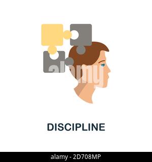Self-discipline black icon, vector sign on isolated background. Self ...