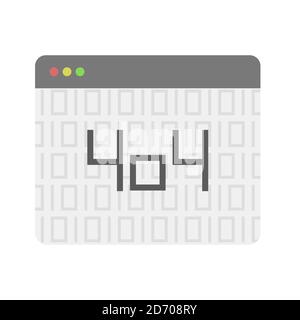 404 error page flat line concept. Link to a page that does not exist. Stock Vector