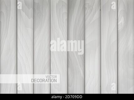 Vector Black and white background of weathered painted wooden plank. Stock Vector