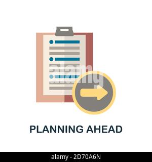 Planning Ahead icon. Simple element from business growth collection. Creative Planning Ahead icon for web design, templates, infographics and more Stock Vector