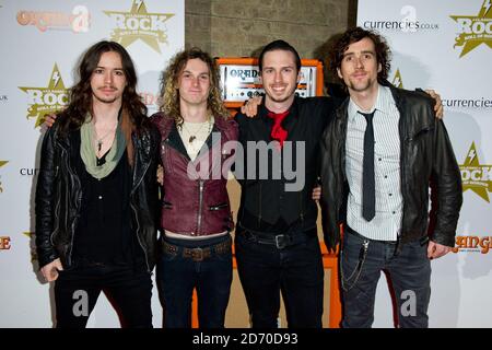 Heaven's Basement arriving at at the Classic Rock Roll of Honour at The Roundhouse, Camden Stock Photo