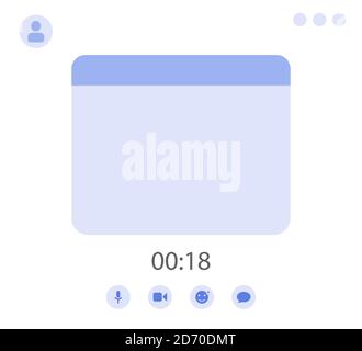 Call screen template. Vector illustration of a call screen. Stock Vector