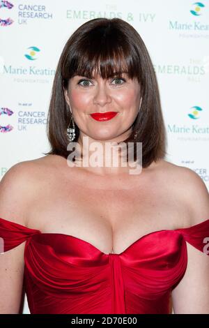 Amanda Lamb attending the Emeralds and Ivy Ball, in aid of Cancer Research UK, at Supernova in Embankment Gardens, London. Stock Photo