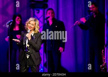 Olivia Newton John performing at the Royal Albert Hall in central London. Stock Photo