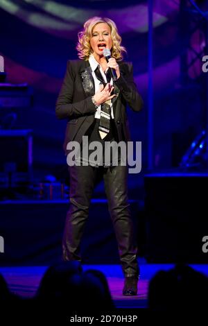 Olivia Newton John performing at the Royal Albert Hall in central London. Stock Photo