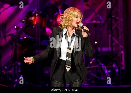 Olivia Newton John performing at the Royal Albert Hall in central London. Stock Photo