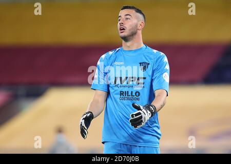 enevento goalkeeper Lorenzo Montipo' reacts during the Italian championship Serie A football match between AS Roma and Benevento Calcio on October 18 Stock Photo