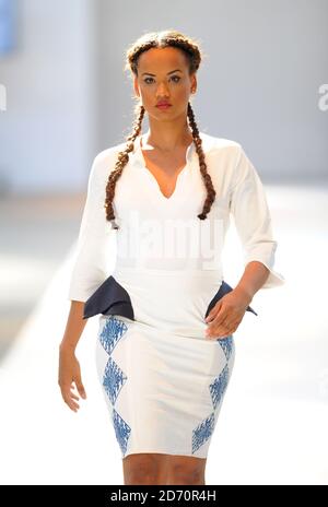 A Model Wears A Design By Lolly Ade At African Fashion Week London A a-model-wears-a-design-by-lolly-ade-at-african-fashion-week-london-a