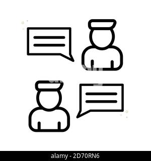 Chat icon in trendy flat style, for your web design, vector illustration. Stock Vector