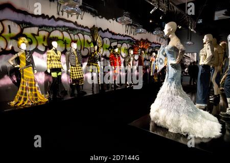 Exhibits on display at the opening of the Jean Paul Gaultier