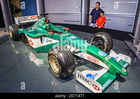 Florida,Miami Beach Convention Center,centre International Auto Show,annual event Jaguar R4 Formula One racing car,corporate sponsors, Stock Photo