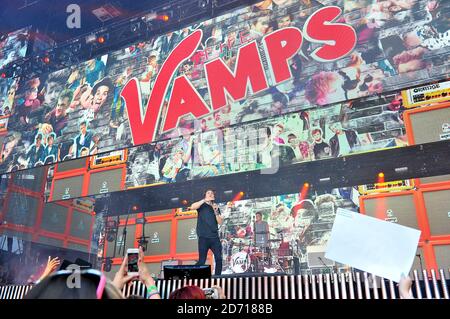 Bradley Simpson of The Vamps during Capital FM's Summertime Ball at Wembley Stadium, London. Stock Photo