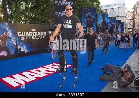 Vin Diesel attending the premiere of Guardians Of The Galaxy at the Empire cinema in London. Stock Photo