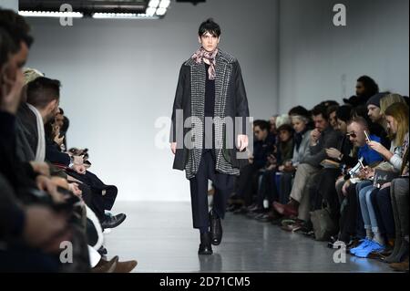 Models on the catwalk at the Lou Dalton fashion show, held at Victoria House as part of London Collections Men 2015. Stock Photo