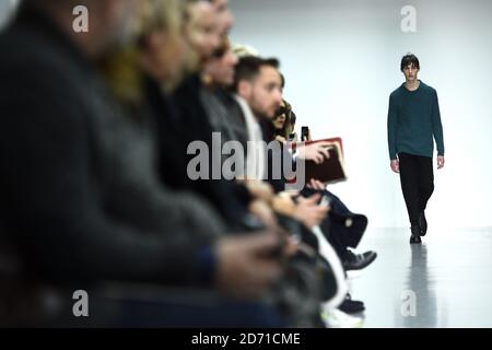 Models on the catwalk at the Lou Dalton fashion show, held at Victoria House as part of London Collections Men 2015. Stock Photo