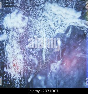 Abstract  tiny spots in a crystal forming a veil Stock Photo
