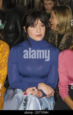 Daisy Lowe on the front row at the Emilia Wickstead Fashion Show, held at the Banking Hall as part of London Fashion Week. Stock Photo