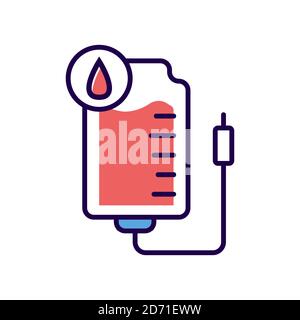Vector blood donation illustration. Save a life. Infusion therapy. Cardiological Health Care. Stock Vector