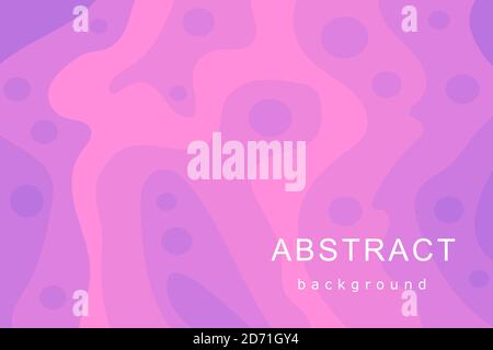 Vector illustration. Abstract pink flat background with circles. Use for poster, web Stock Vector
