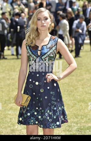 Suki Waterhouse attending the Burberry Prorsum Men's Fashion Show as part of the London Collections: Men SS16 collection, held at Perks Field, Kensington Gardens, London  (Mandatory Credit: MATT CROSSICK/ EMPICS Entertainment) Stock Photo