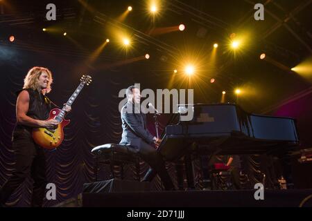 Lionel Ritchie performs at the Henley Festival in Henley-on-Thames, Oxfordshire. Stock Photo