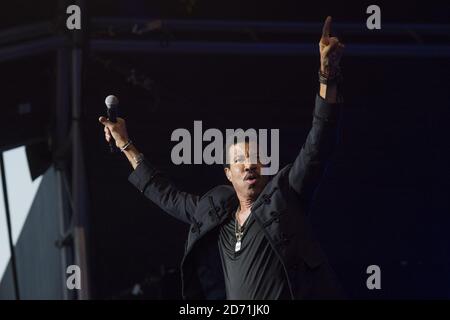 Lionel Ritchie performs at the Henley Festival in Henley-on-Thames, Oxfordshire. Stock Photo