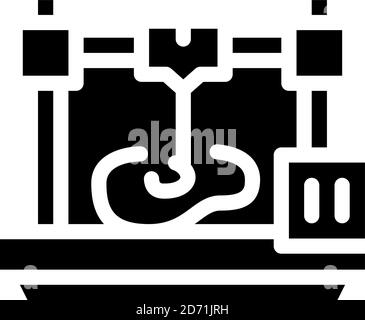 printing prostheses on 3d printer isometric icon vector illustration ...