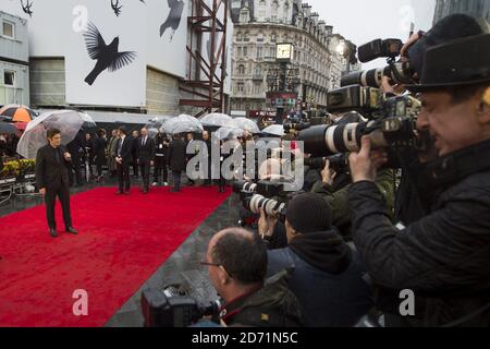 Benicio Del Toro attending the UK premiere of Sicario, at the Empire Cinema in Leicester Square, London. Stock Photo