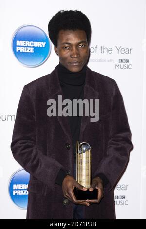 Benjamin Clementine attending the 2015 Mercury Music Prize at the BBC Broadcasting House, London Stock Photo