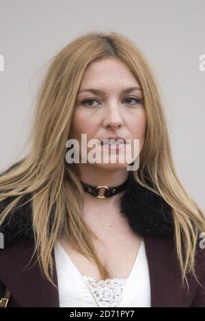 Josephine De La Baume attending the Burberry fashion show, held as part of London Collections Men AW2016 in Hyde Park, London Stock Photo