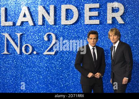 Owen Wilson and Ben Stiller attending the Zoolander 2 UK premiere, held at the Empire, Leicester Square, London. Stock Photo