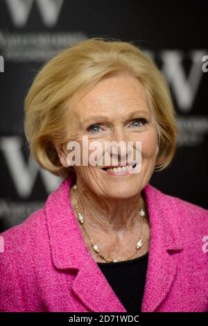 Mary Berry signs copies of her new book 'Mary Berry: Foolproof Cooking' at Waterstones Stock Photo