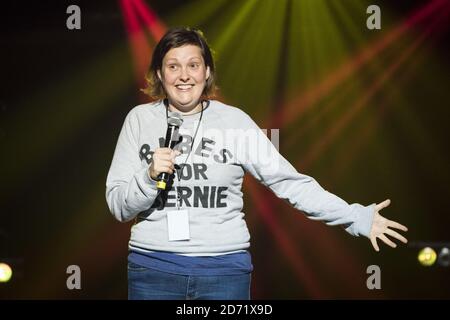 Josie Long performing at the Teenage Cancer Trust comedy night, at the Royal Albert Hall in London. Stock Photo