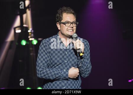 Alan Carr performing at the Teenage Cancer Trust comedy night, at the Royal Albert Hall in London. Stock Photo