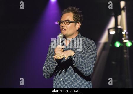 Alan Carr performing at the Teenage Cancer Trust comedy night, at the Royal Albert Hall in London. Stock Photo