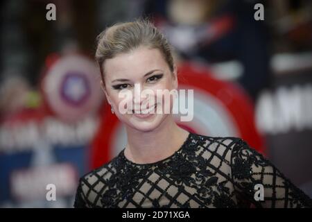 Emily Vancamp attending the Captain America: Civil War European Premiere held at Vue Westfield in Shepherd's Bush, London.  Stock Photo