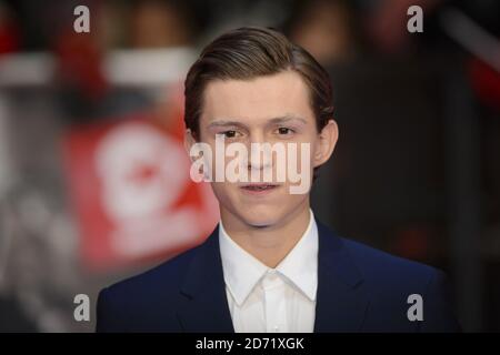 Tom Holland attending the Captain America: Civil War European Premiere held at Vue Westfield in Shepherd's Bush, London.  Stock Photo