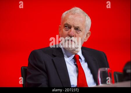 Labour leader Jeremy Corbyn during the second day of the Labour Party conference in Liverpool. Picture date: Monday September 26, 2016. Photo credit should read: Matt Crossick/ EMPICS Entertainment.  Stock Photo