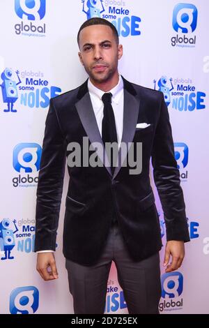 Marvin Humes during Global's Make Some Noise Night, held at Supernova, at Victoria Embankment Gardens, London. The event raised money for Global's Make Some Noise - the charity set up by Global, the media and entertainment group - to help disadvantaged youngsters across the UK. Picture date: Thursday November 24th,  2016. Photo credit should read: Matt Crossick/ EMPICS Entertainment. Stock Photo