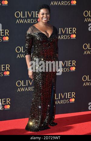 Brenda Edwards attending the Olivier Awards 2017, held at the Royal Albert Hall in London. Picture date: Sunday April 9th, 2017. Photo credit should read: Matt Crossick/ EMPICS Entertainment Stock Photo