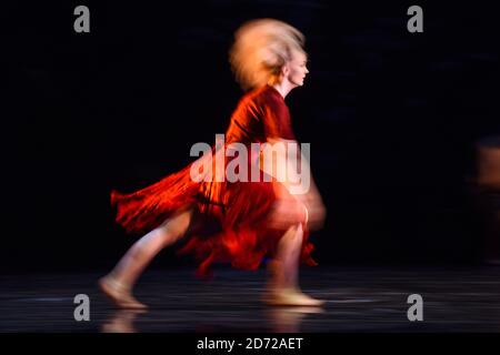 Performers from Rambert perform scenes from Ghost Dances by Christopher Bruce, at Sadler's Wells Theatre in London. Picture date: Tuesday 16 May 2017. Photo credit should read: Matt Crossick/ EMPICS Entertainment. Stock Photo