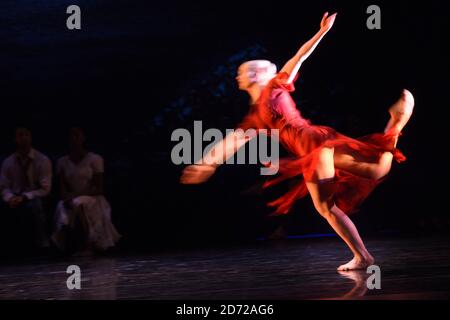 Performers from Rambert perform scenes from Ghost Dances by Christopher Bruce, at Sadler's Wells Theatre in London. Picture date: Tuesday 16 May 2017. Photo credit should read: Matt Crossick/ EMPICS Entertainment. Stock Photo