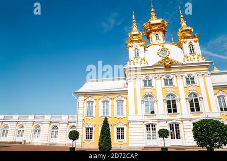 Church of Peterhof Palace in Saint Petersburg, Russia Stock Photo