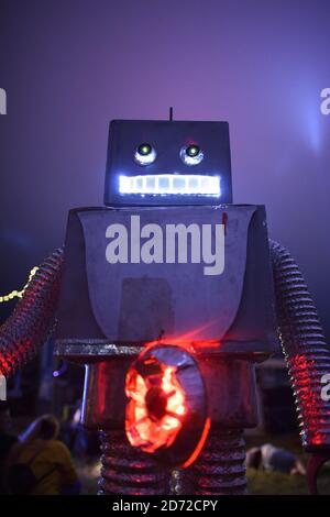 Atmosphere during the Glastonbury Festival at Worthy Farm in Pilton, Somerset. Picture date: Saturday June 24th, 2017. Photo credit should read: Matt Crossick/ EMPICS Entertainment. Stock Photo