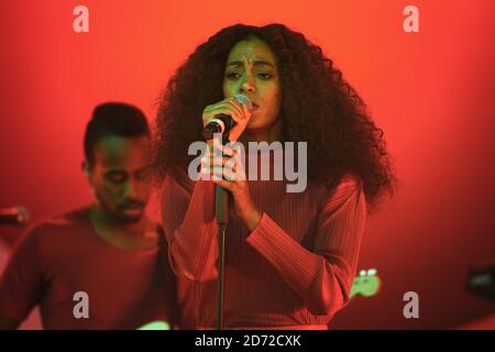 Solange Knowles performs on stage during Conde Nast's