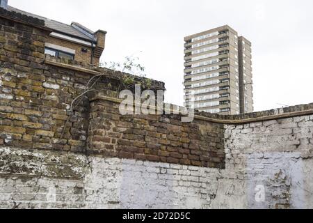 General view of the Silchester Estate in North Kensington, London. The borough of Kensington and Chelsea is one of the most polarised in Great Britain, with some of the most expensive real estate in the UK just a short walk from several of the most deprived wards in the country - including the area around the Grenfell Tower. Picture date: Tuesday July 11th, 2017. Photo credit should read: Matt Crossick/ EMPICS Entertainment. Stock Photo